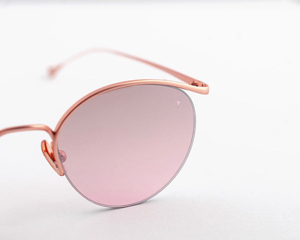 Sunglasses Eyepetizer Augusto Brown/pink Gradient Lenses Matt Rose Gold Rose Gold / O/S Apoella
