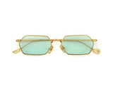 Sunglasses Eyepetizer Cavallet Gold/Aqua Marine Lenses O/S Apoella