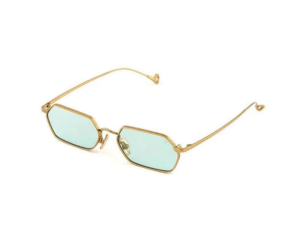 Sunglasses Eyepetizer Cavallet Gold/Aqua Marine Lenses O/S Apoella