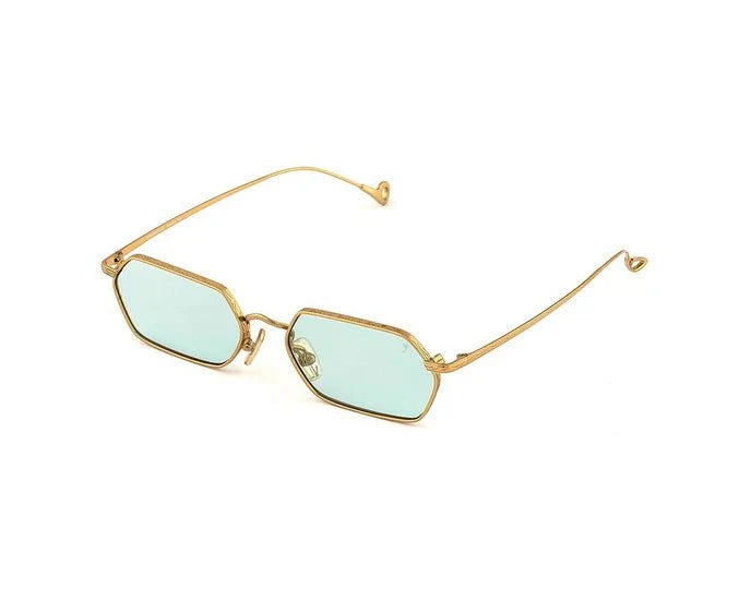 Sunglasses Eyepetizer Cavallet Gold/Aqua Marine Lenses O/S Apoella