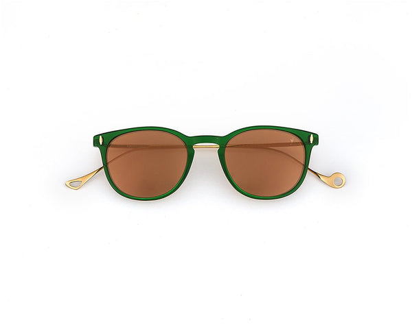 Sunglasses Eyepetizer Charles Transparent Green/bronze Gradient Lenses Gold Apoella