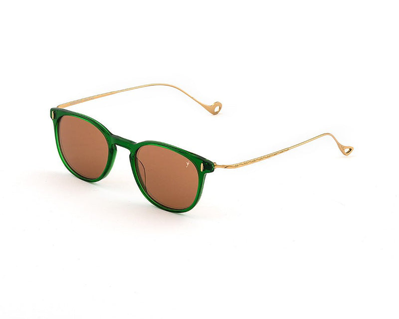 Sunglasses Eyepetizer Charles Transparent Green/bronze Gradient Lenses Gold Apoella