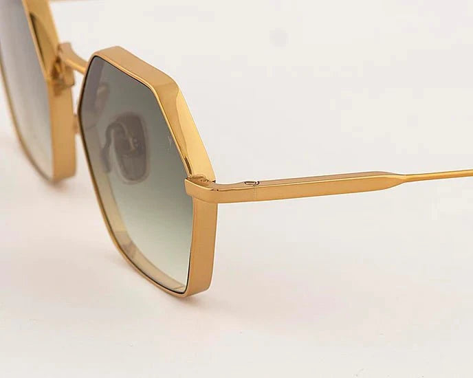 Sunglasses Eyepetizer Churchill Gold/Green Gradient Lenses O/S Apoella