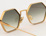 Sunglasses Eyepetizer Churchill Gold/Green Gradient Lenses O/S Apoella
