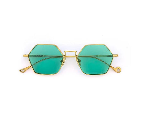 Sunglasses Eyepetizer Churchill Gold/Water Green Lenses O/S Apoella