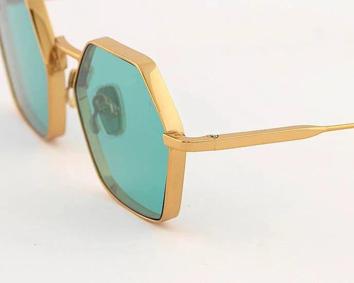 Sunglasses Eyepetizer Churchill Gold/Water Green Lenses O/S Apoella