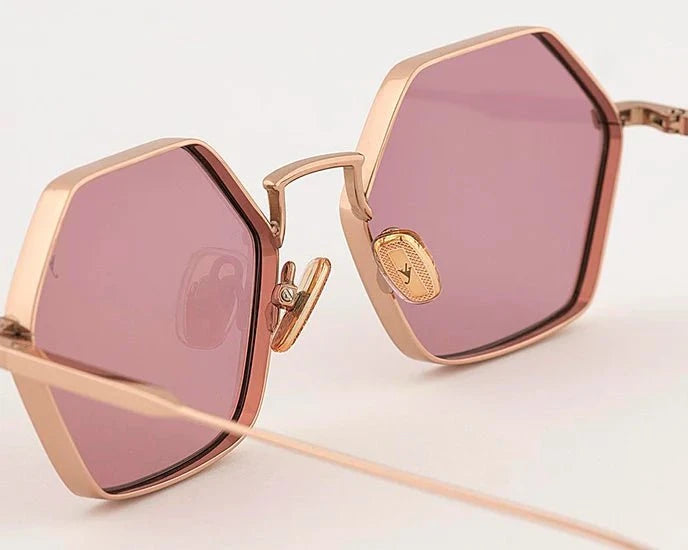 Sunglasses Eyepetizer Churchill Rose Gold/Purple Lenses O/S Apoella