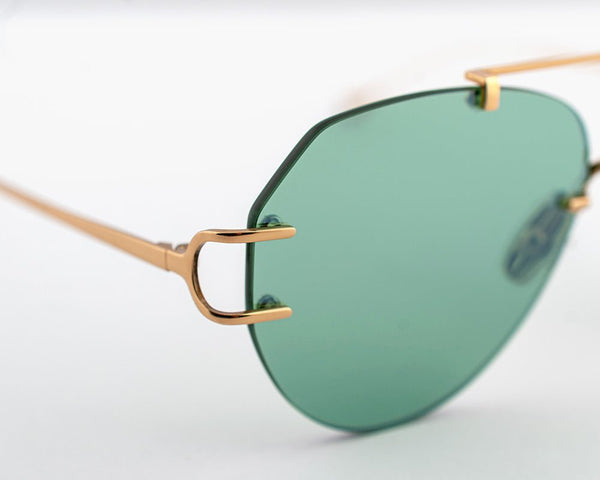 Sunglasses Eyepetizer Flow Green Gradient Lenses Gold Green / O/S Apoella