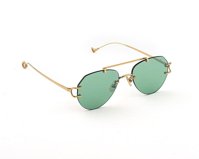 Sunglasses Eyepetizer Flow Green Gradient Lenses Gold Green / O/S Apoella