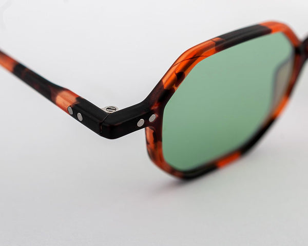 Sunglasses Eyepetizer Lauren Havana Matte/green Gradient Lenses Gold O/S / Green Apoella