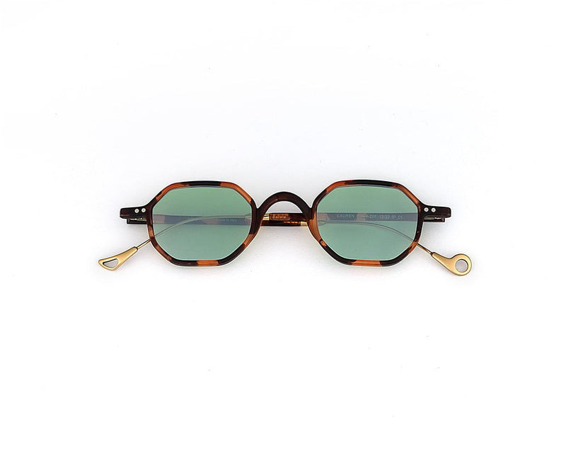 Sunglasses Eyepetizer Lauren Havana Matte/green Gradient Lenses Gold O/S / Green Apoella