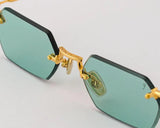 Sunglasses Eyepetizer Tank Gold/Turquoise O/S / Turquoise Apoella