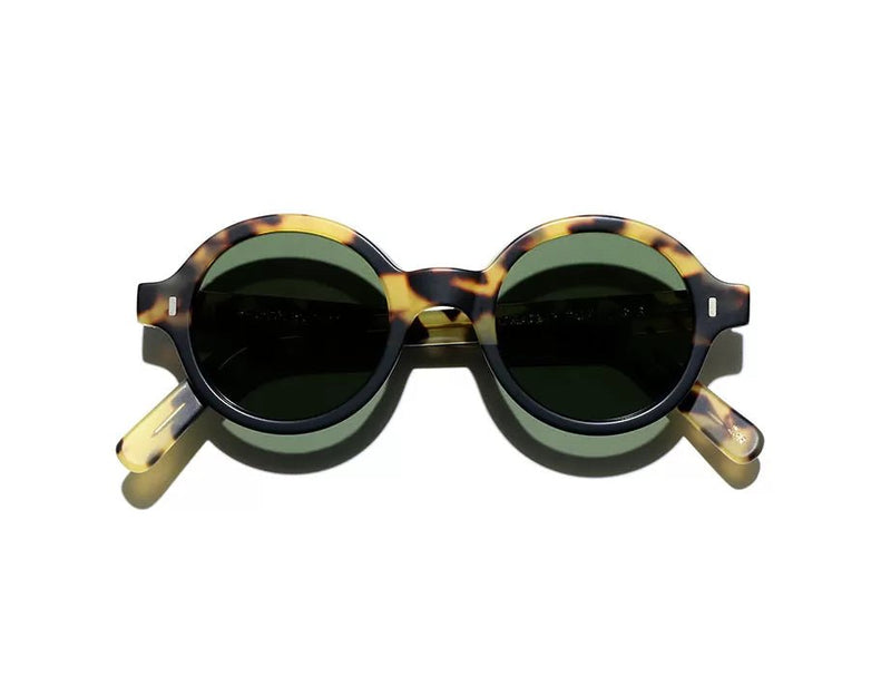 Sunglasses L.G.R. Reunion Bold Green Lenses Black Havana Tartarugato Matt O/S Apoella