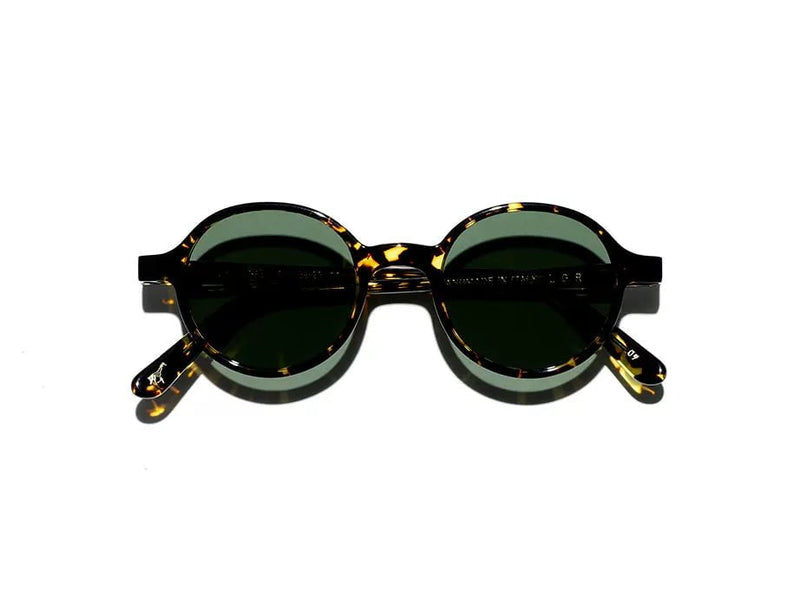 Sunglasses L.G.R. Reunion Flat Green Lenses Havana Scuro O/S Apoella