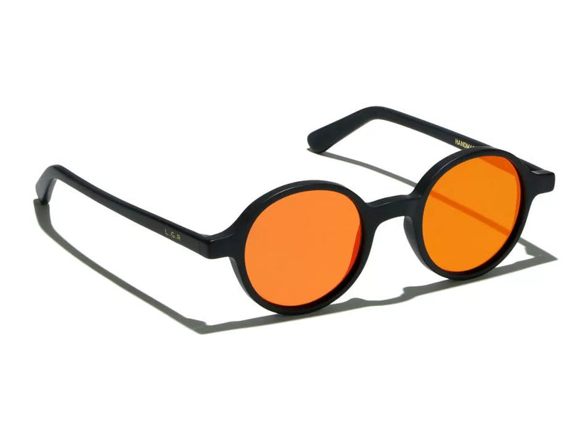 Sunglasses L.G.R. Reunion Flat Red Mirror Lenses Black Matt O/S Apoella