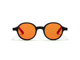 Sunglasses L.G.R. Reunion Flat Red Mirror Lenses Black Matt O/S Apoella
