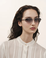 Sunglasses Zeus n Dione Aegina Platinum/ Black O/S Apoella