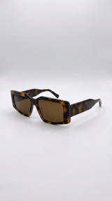 Sunglasses Zeus n Dione Iphigenia Rectangular Sunglasses Brown Tortoiseshell O/S Apoella