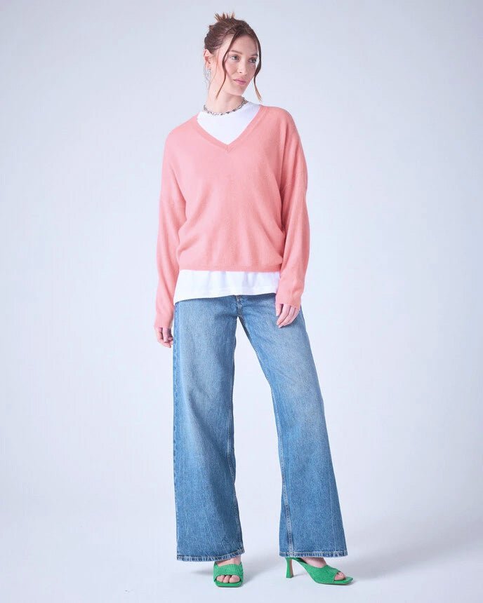 Sweater Absolut Cashmere Alicia V Neck Sweater Laurel Blossom Apoella