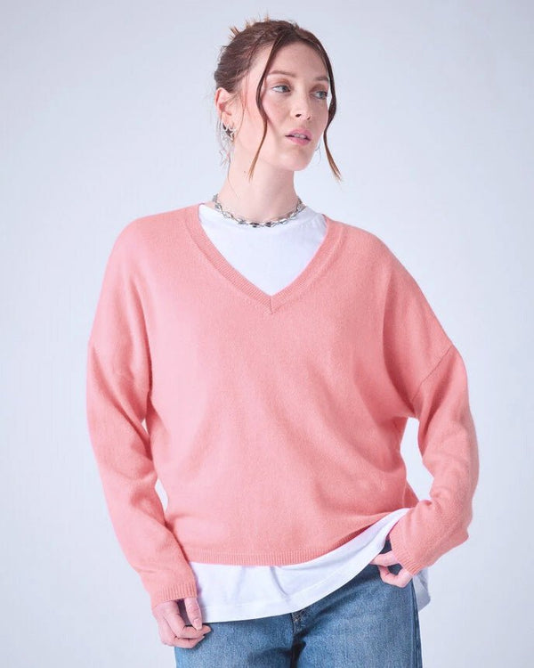 Sweater Absolut Cashmere Alicia V Neck Sweater Laurel Blossom Apoella