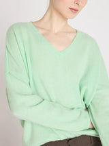 Sweater Absolut Cashmere Alicia V Neck Sweater Pastel Green M / Pastel Green Apoella