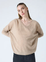 Sweater Absolut Cashmere Camille V Neck Sweater Chestnut Apoella
