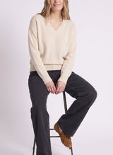 Sweater Absolut Cashmere Felicie V Neck Sweater Ivory Apoella