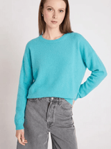 Sweater Absolut Cashmere Kaira Crew Neck Sweater Aqua Neon Apoella