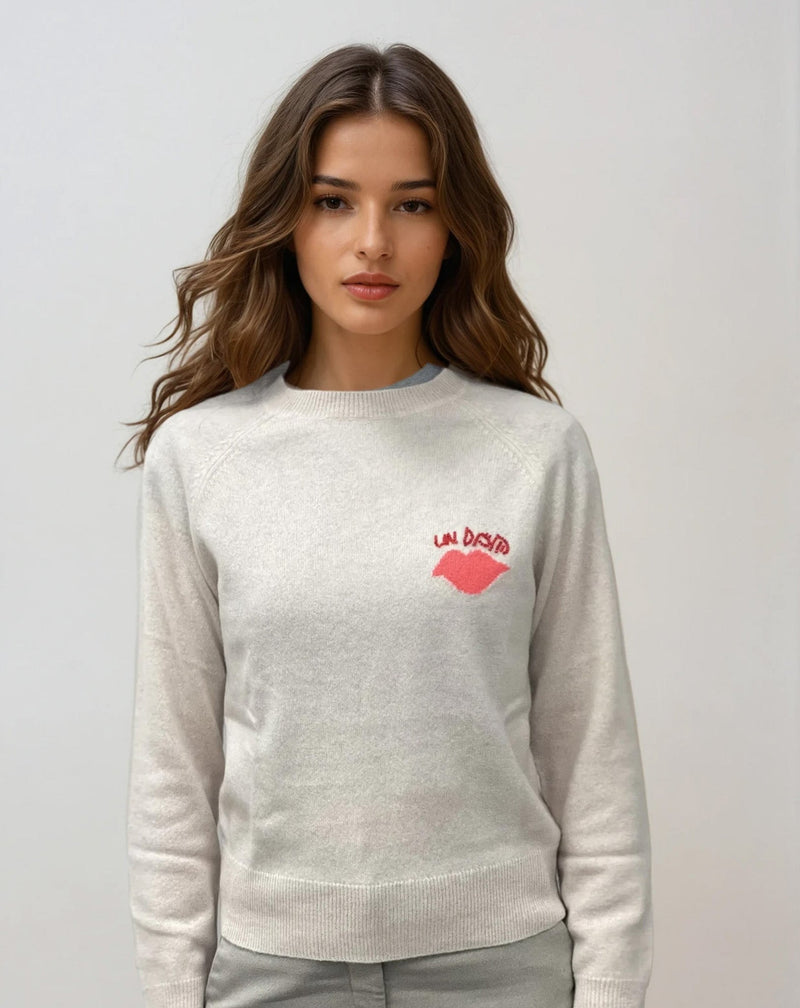 Sweater Absolut Cashmere Matea Crew Neck Sweater Cloudy Pink M / Beige Apoella