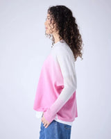 Sweater Absolut Cashmere Millie Tie Dye V Neck Sweater Cream / Bubble Gum Apoella