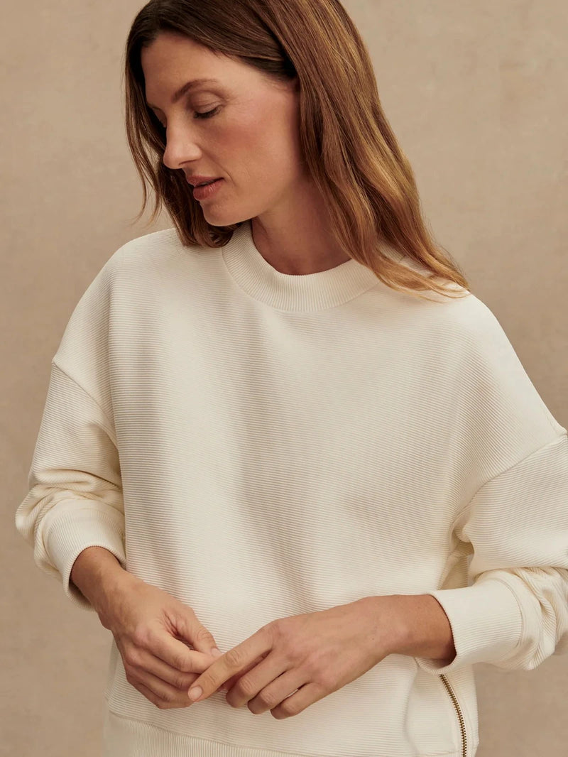 Sweater Varley Addelyn Sweater Ivory Apoella