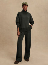 Sweater Varley Barker High Neck Sweater Olive Marl Apoella