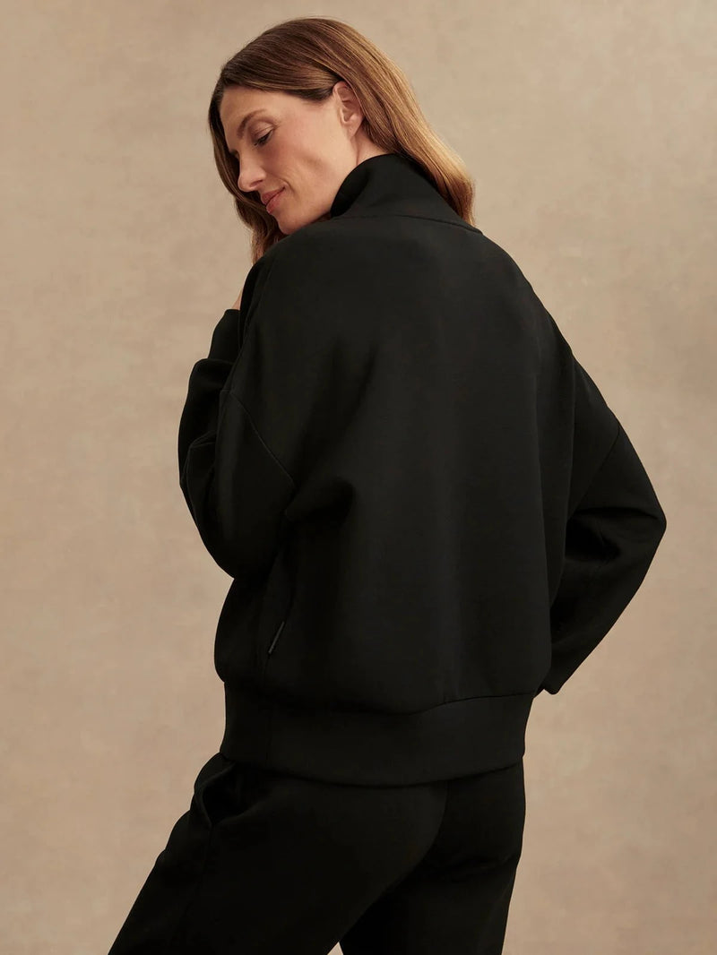 Sweater Varley Hawley Half Zip Sweater Black Apoella