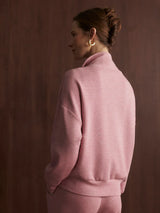 Sweater Varley Hawley Half Zip Sweater Rose Marl Apoella
