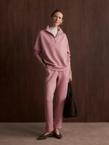 Sweater Varley Hawley Half Zip Sweater Rose Marl Apoella