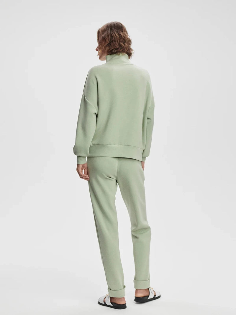 Sweater Varley Hawley Half Zip Sweater Snow Sage Apoella