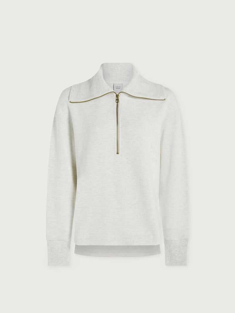 Sweater Varley Larson Half Zip Sweater Ivory Marl Apoella
