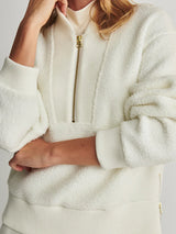 Sweater Varley Mumford Half Zip Fleece Sweater Egret Apoella