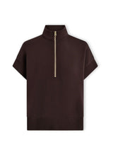 Sweater Varley Ritchie Short Sleeve Sweater Coffe Bean Apoella