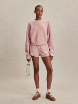 Sweater Varley Tasmin Cropped Sweater Zephyr Mauve Apoella