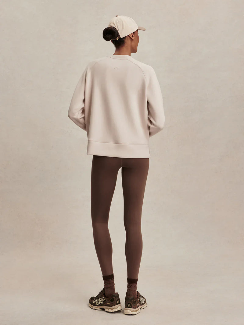 Sweater Varley Zosia Crew Neck Midlayer Sweater Silver Grey Apoella