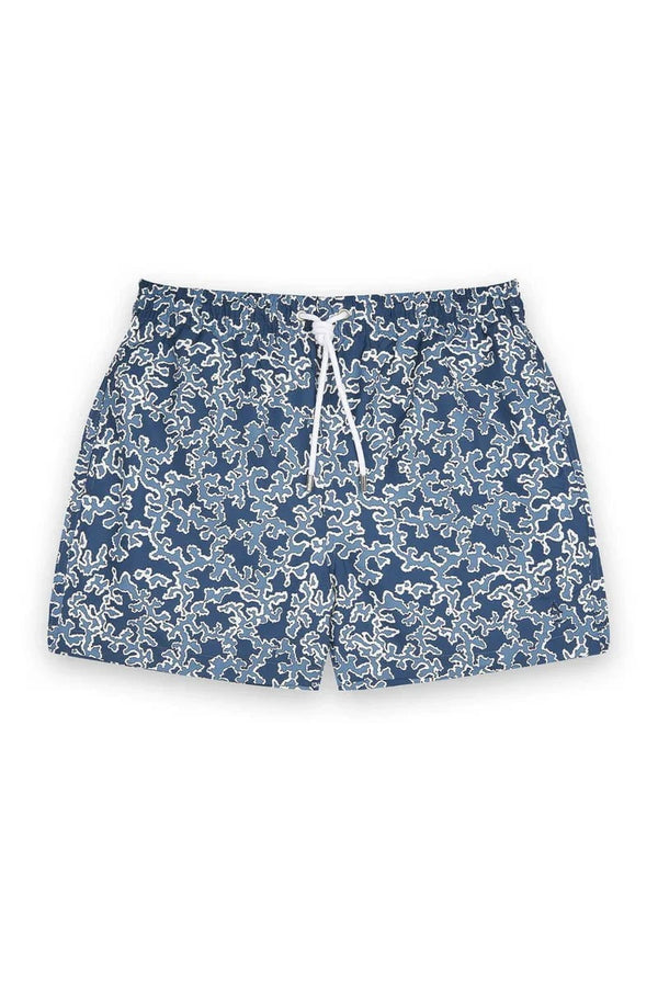 Swimshorts Apnée Coraux Boxers Dark Blue Apoella