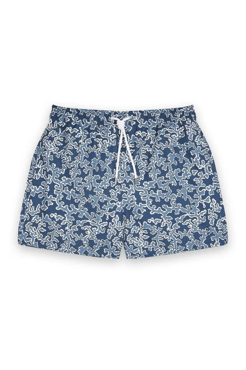 Swimshorts Apnée Coraux Boxers Dark Blue Apoella
