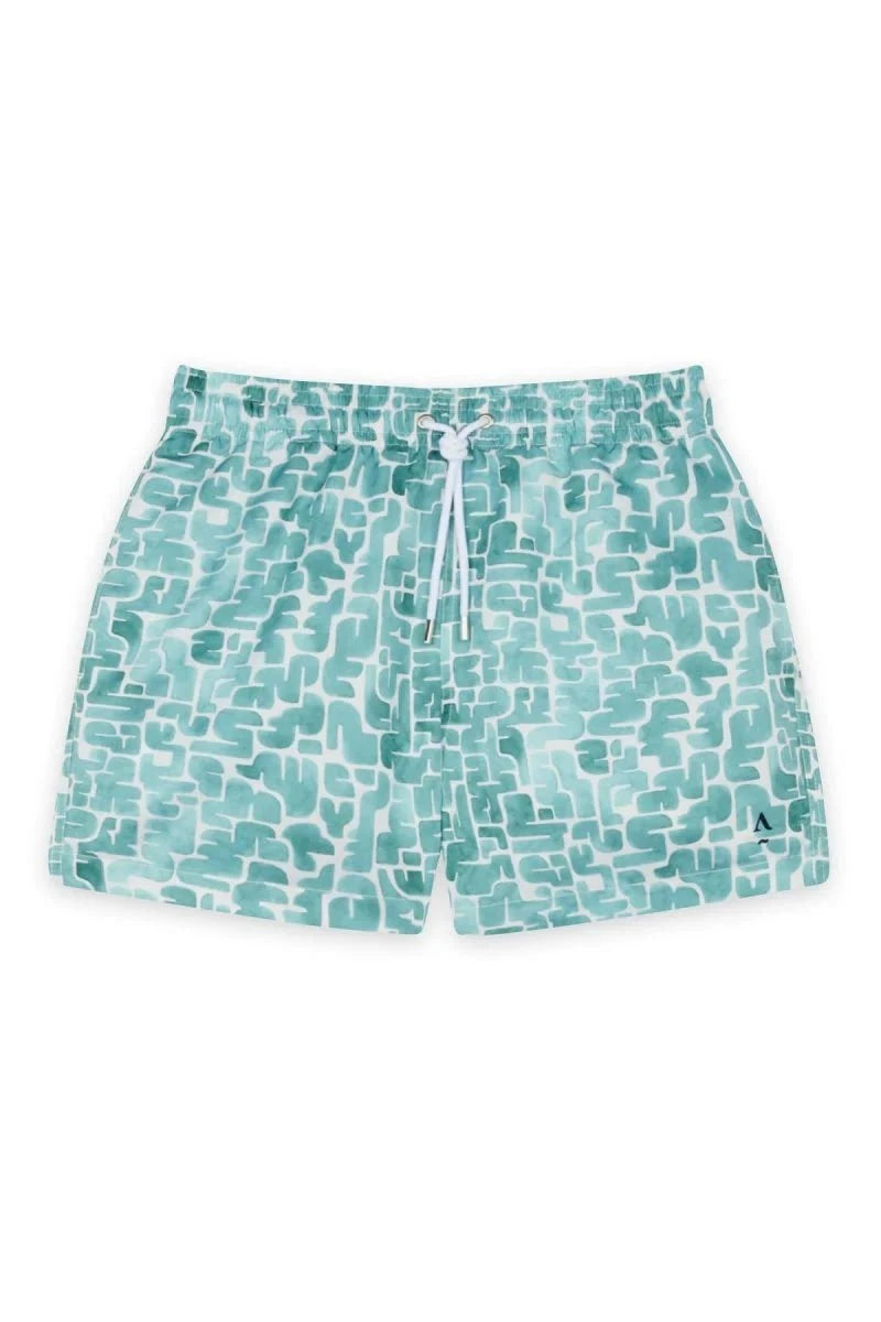Swimshorts Apnée Derive Boxers Turquoise Apoella