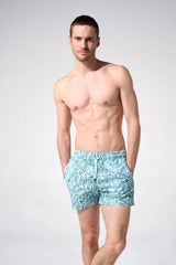 Swimshorts Apnée Derive Boxers Turquoise Apoella