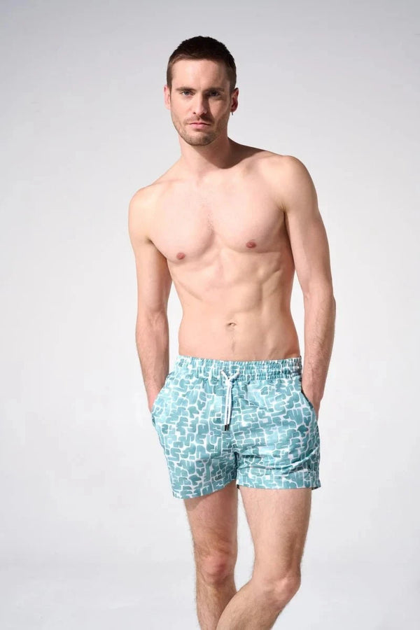 Swimshorts Apnée Derive Boxers Turquoise Apoella