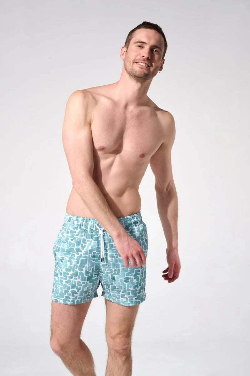 Swimshorts Apnée Derive Boxers Turquoise Apoella