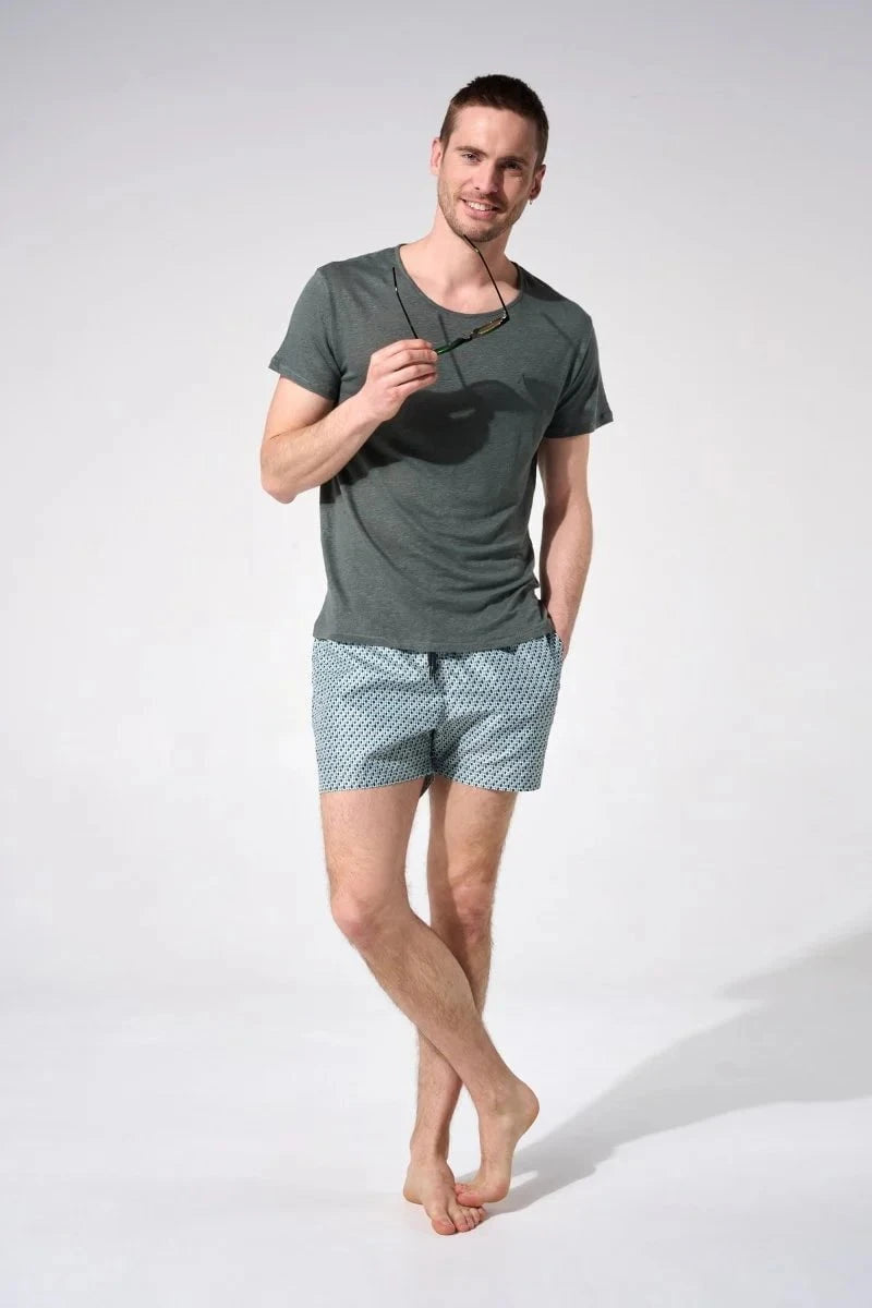 Swimshorts Apnée Mosaiques Boxers Green Apoella