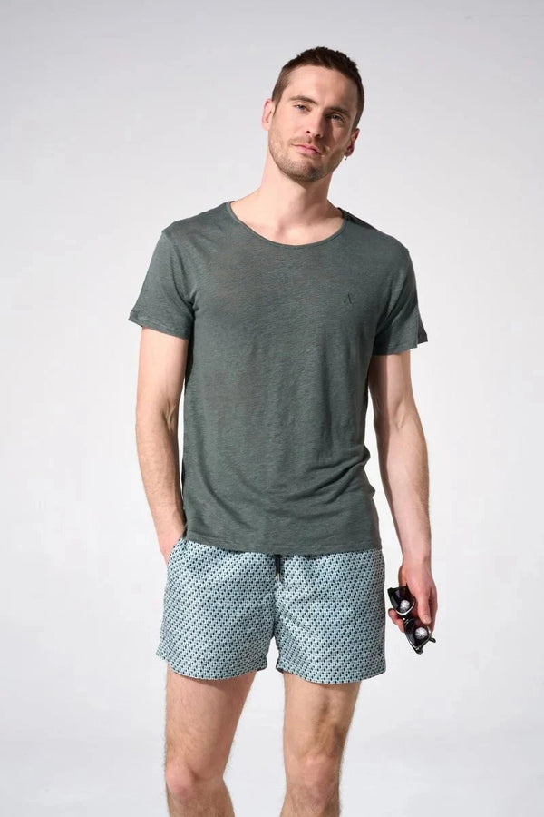 Swimshorts Apnée Mosaiques Boxers Green Apoella