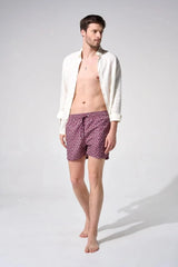 Swimshorts Apnée Oursins Boxers Purple Apoella